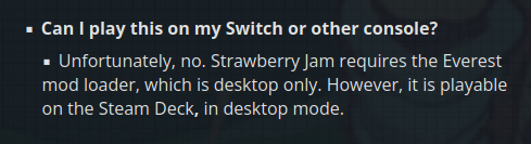 strawberry jam download page saying no switch.