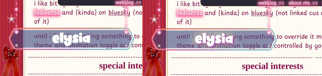the header overlayed with the page's text. the shadows make it less bad looking.