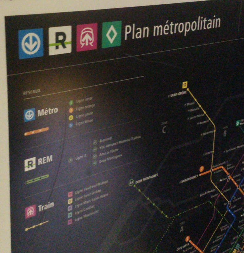 photo of map of network, with the logos for rem, metro, regional rail, and srb