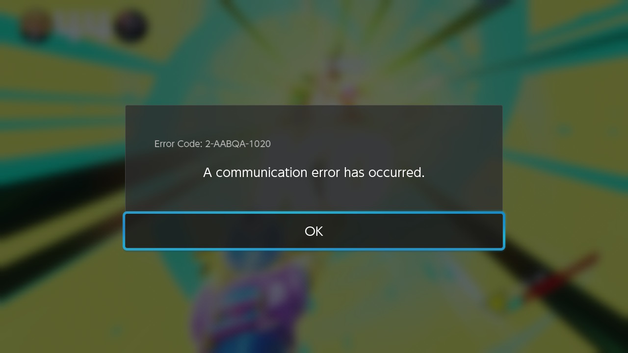 a communication error has occurred